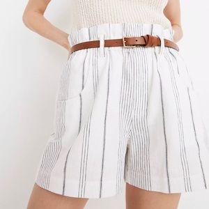 MADEWELL Linen Blend Pull On Paperbag Shorts - Women’s Sizes Small & Medium New